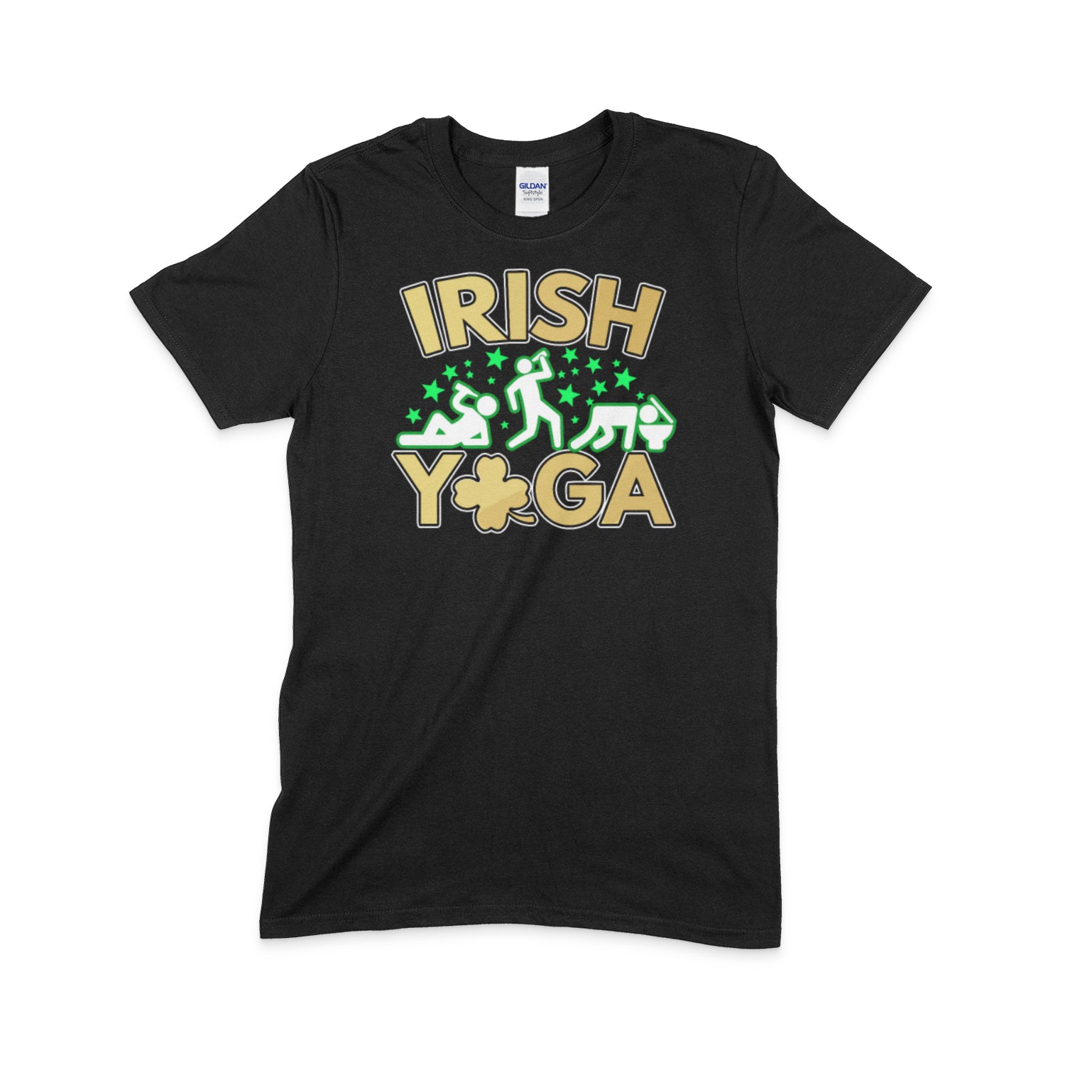 Womens Irish Yoga T Shirt Funny Saint Patricks Day Drinking Tee St
