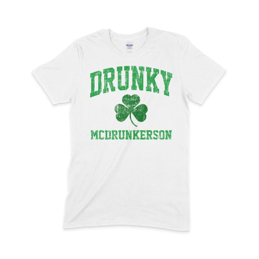 Irish / St Patrick's Day Drunky McDrunkerson Soft Cotton T-Shirt