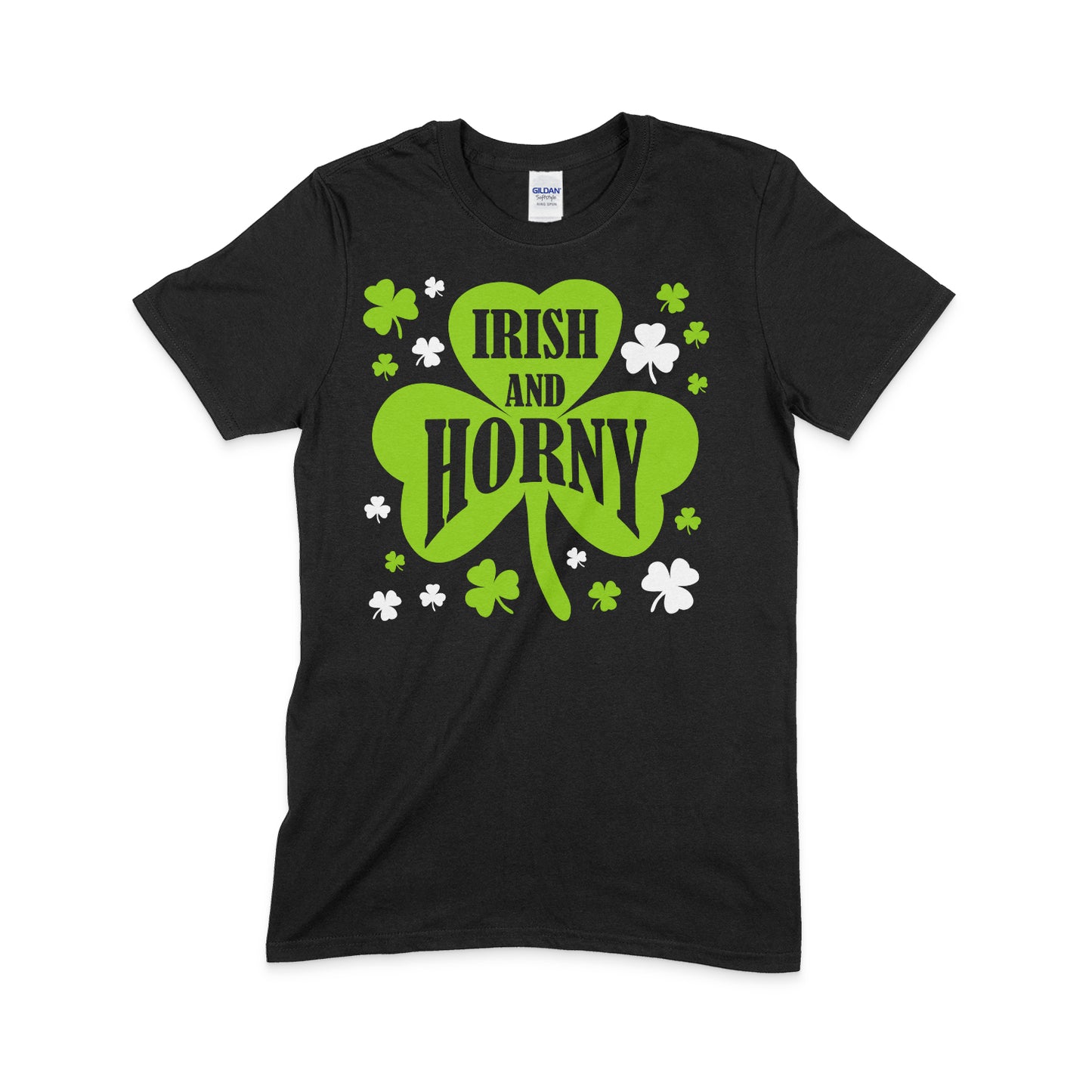 Irish / St Patrick's Day Irish And Horny Soft Cotton T-Shirt